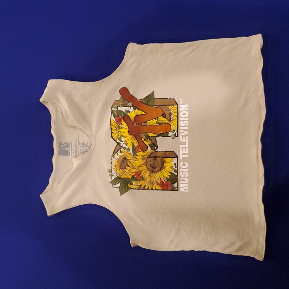 MTV - cute cropped tank super soft, ladies size L 60% Cotton 40%Polyester